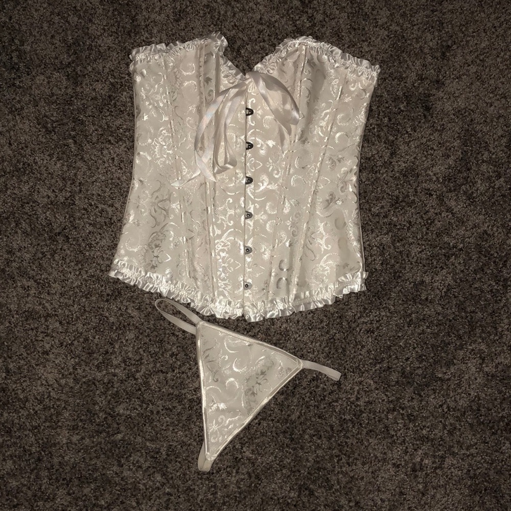 White Bridal corset